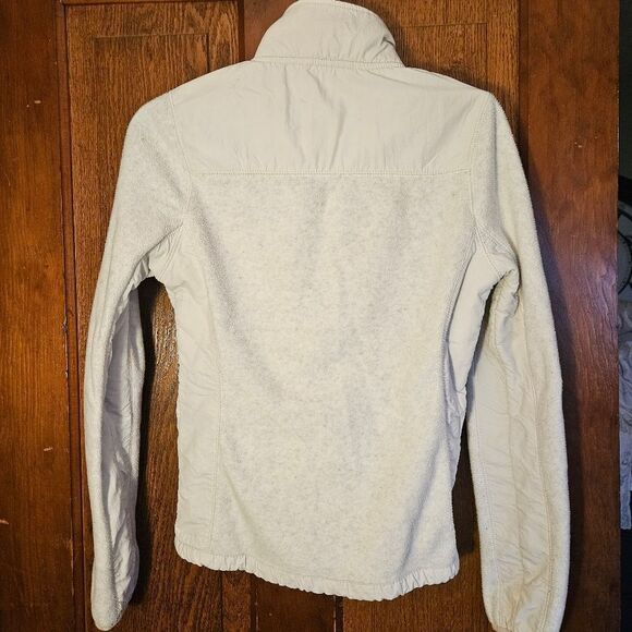 AeroPostale Women’s Small White Fleece Zip-Up Sweatshirt – Cozy Everyday Layer - Picture 2 of 7